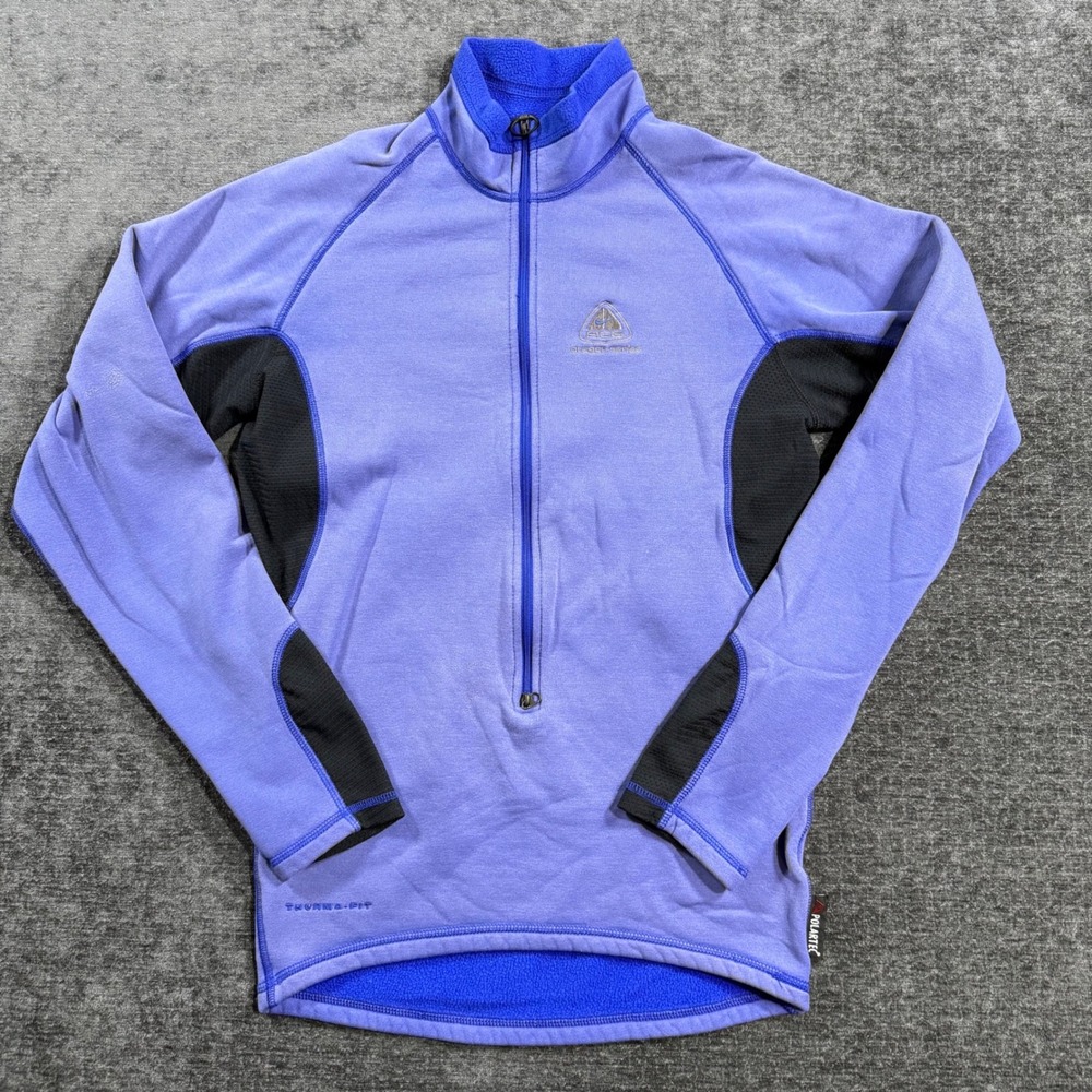 Nike ACG Therma-Fit Polartec Power Stretch 1/4‎ Zip Purple Pullover Womens Small